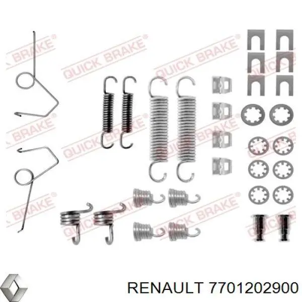 Задние барабанные колодки 7701202900 Renault (RVI)