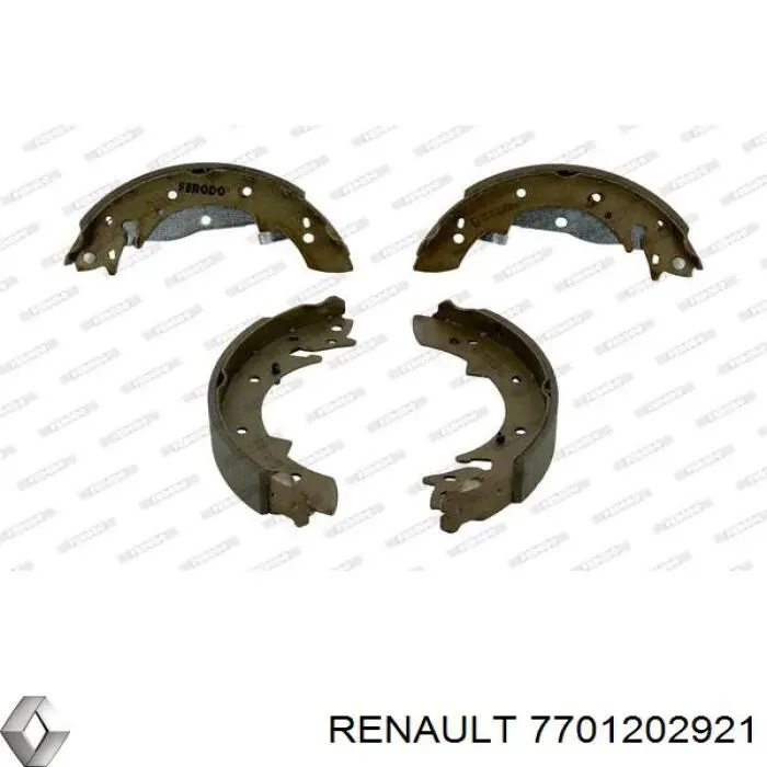 Zapatas de frenos de tambor traseras 7701202921 Renault (RVI)