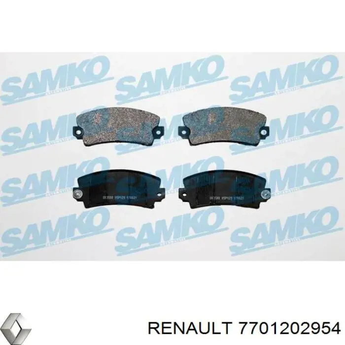 Pastillas freno delanteras 7701202954 Renault (RVI)