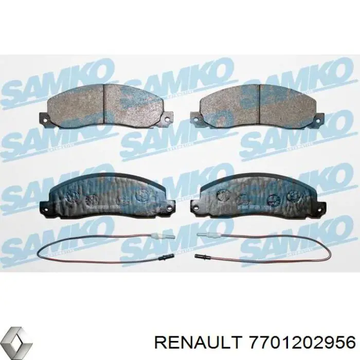 Передние тормозные колодки 7701202956 Renault (RVI)