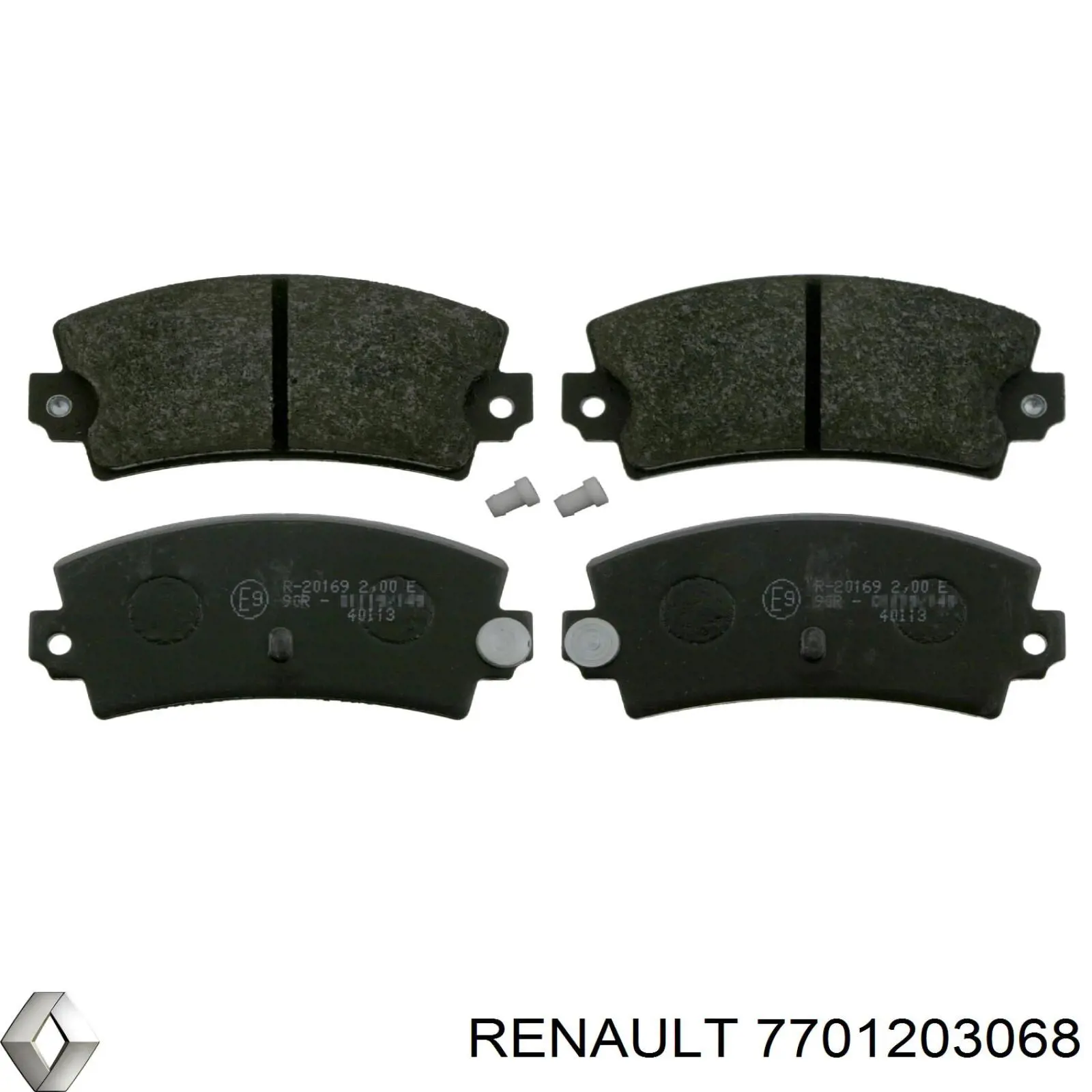 7701203068 Renault (RVI) колодки тормозные задние дисковые