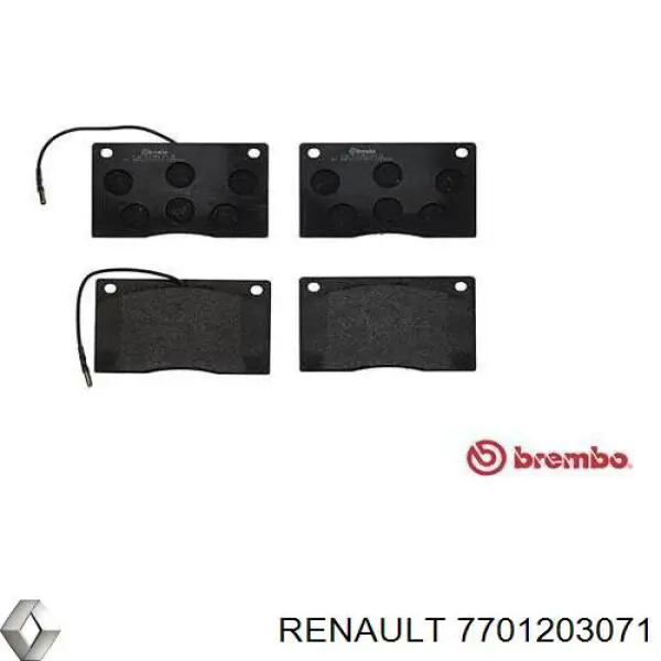 Колодки Renault (RVI) 7701203071 цена, от 24.45 USD