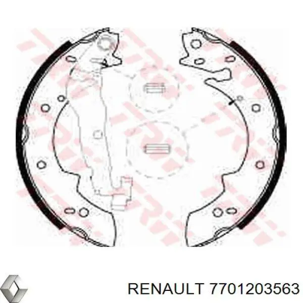 7701203563 Renault (RVI) колодки тормозные задние барабанные