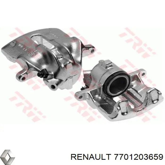 Pinza de freno trasero derecho 7701203659 Renault (RVI)