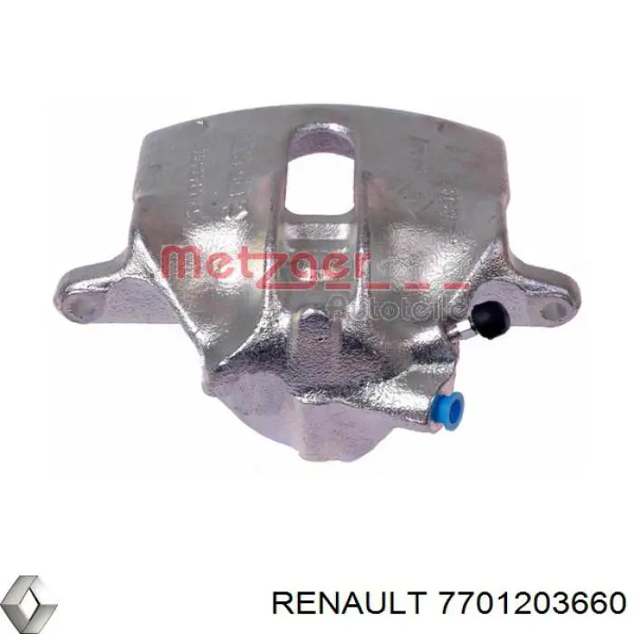 Суппорт тормозной передний правый 7701203660 Renault (RVI)