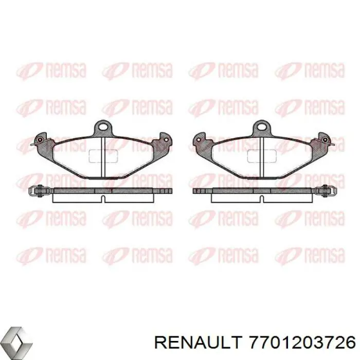 Колодки дисковые  Renault (RVI) 7701203726 цена, от 15.97 USD