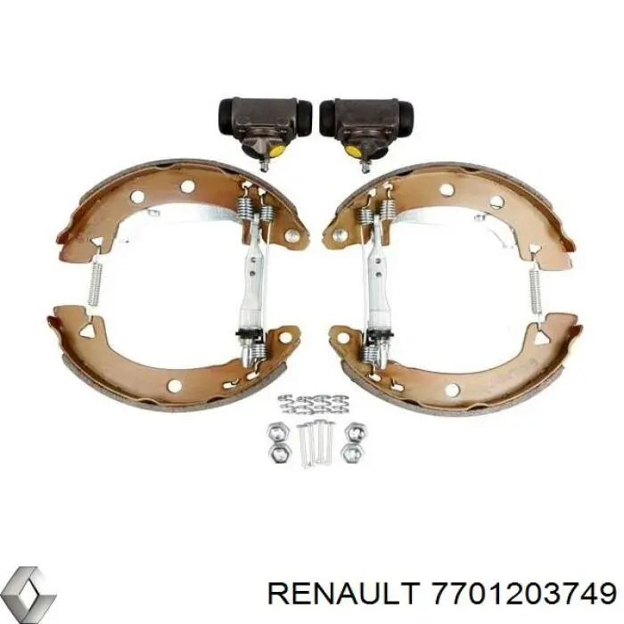 Задние барабанные колодки 7701203749 Renault (RVI)