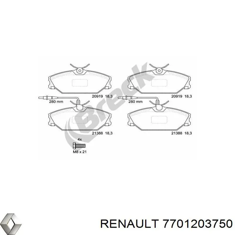 7701203750 Renault (RVI) 