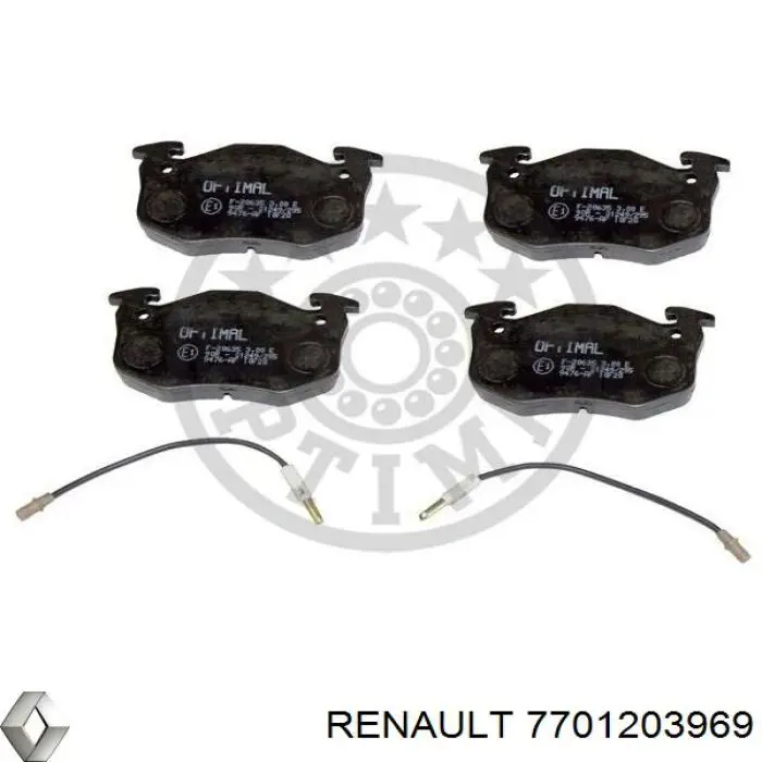7701203969 Renault (RVI) Колодки тормозные дисковые комплект