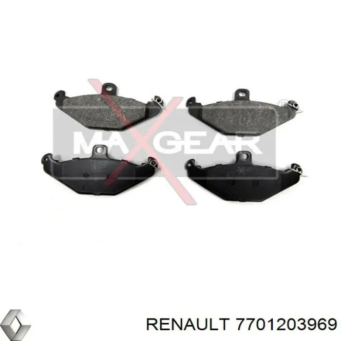 Задние тормозные колодки 7701203969 Renault (RVI)