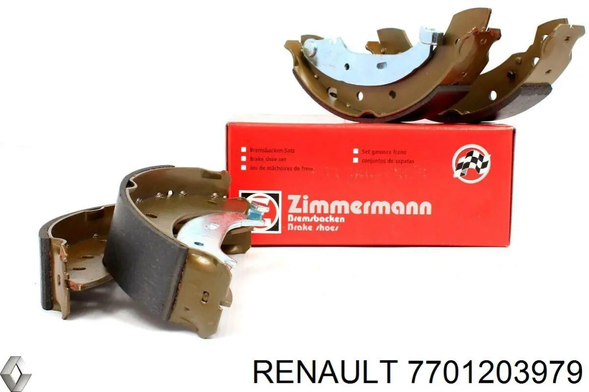 Задние барабанные колодки 7701203979 Renault (RVI)