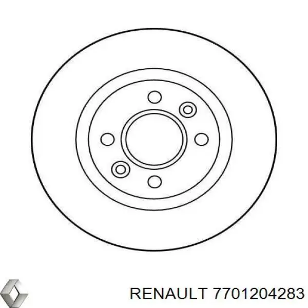 7701204283 Renault (RVI) диск тормозной передний