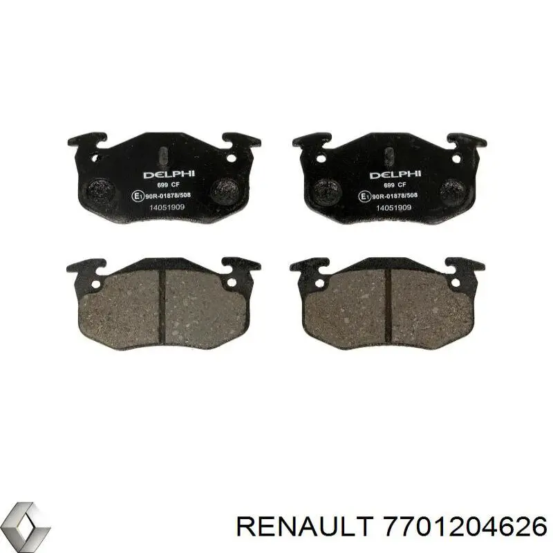 Колодки дисковые  Renault (RVI) 7701204626 цена, от 17.74 USD