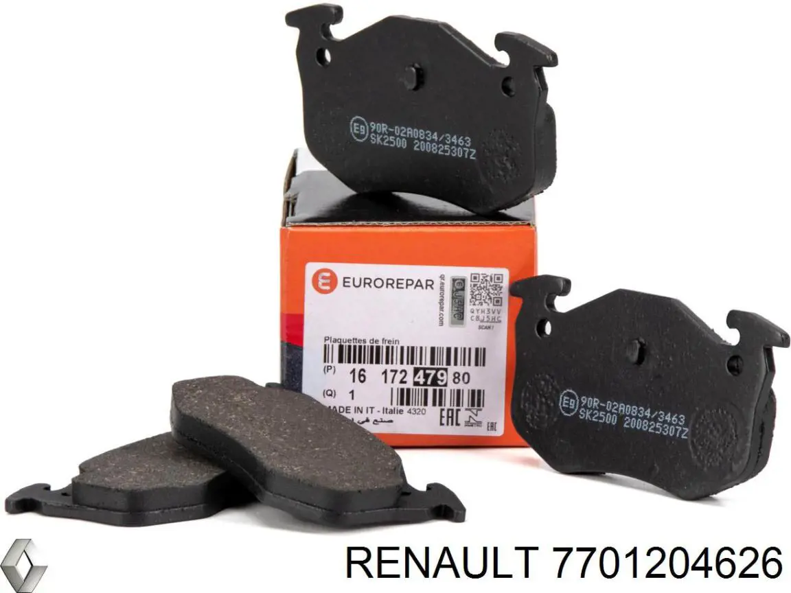 Купить 7701204626 Renault (RVI) Колодки тормозные задние, дисковые