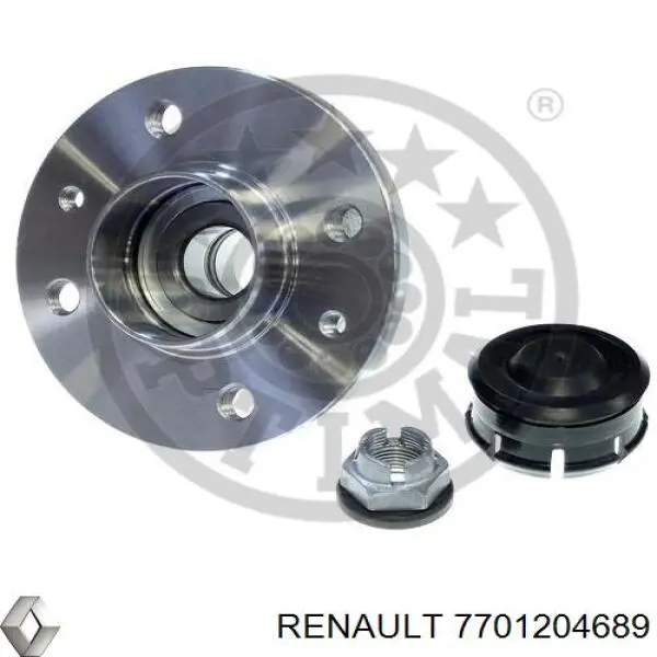 Cubo de rueda trasero 7701204689 Renault (RVI)