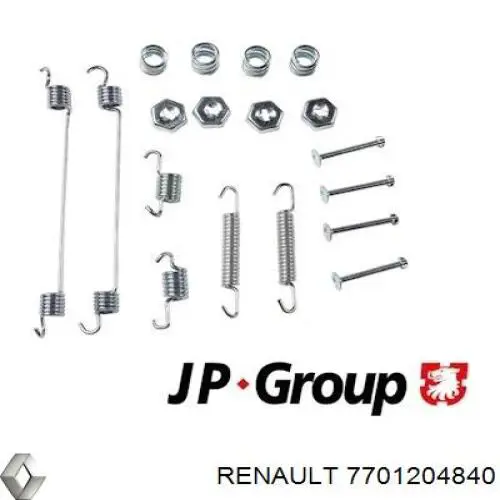 Монтажный комплект задних барабанных колодок 7701204840 Renault (RVI)