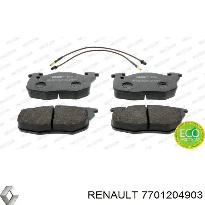 Передние тормозные колодки 7701204903 Renault (RVI)