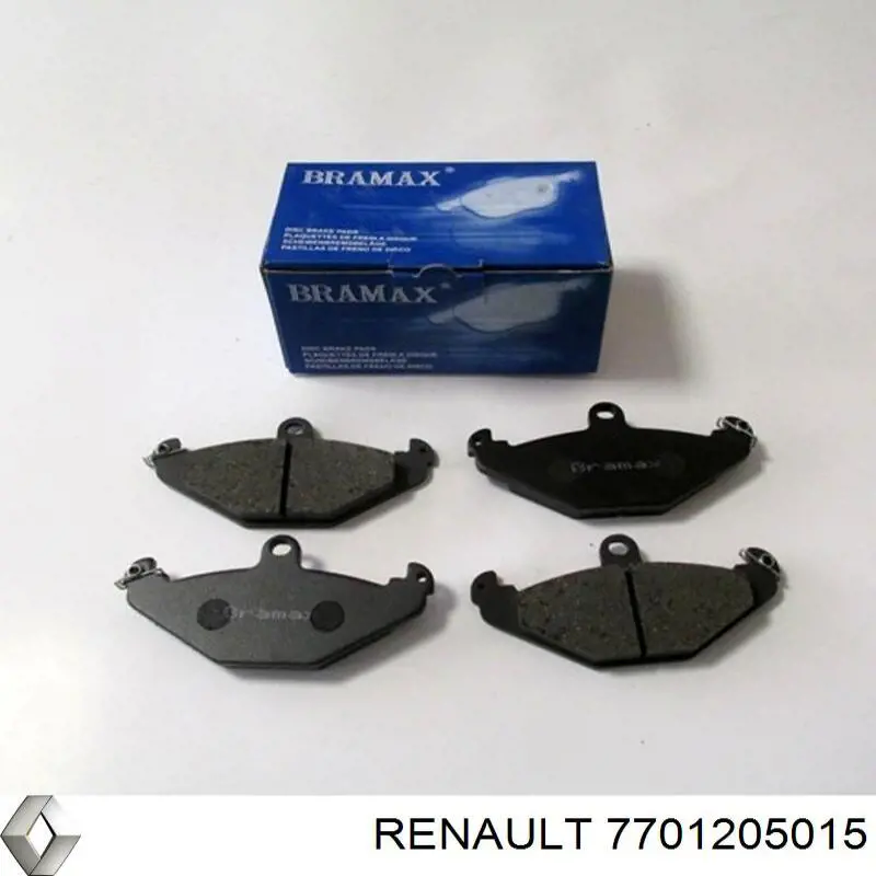 7701205015 Renault (RVI) колодки тормозные задние дисковые