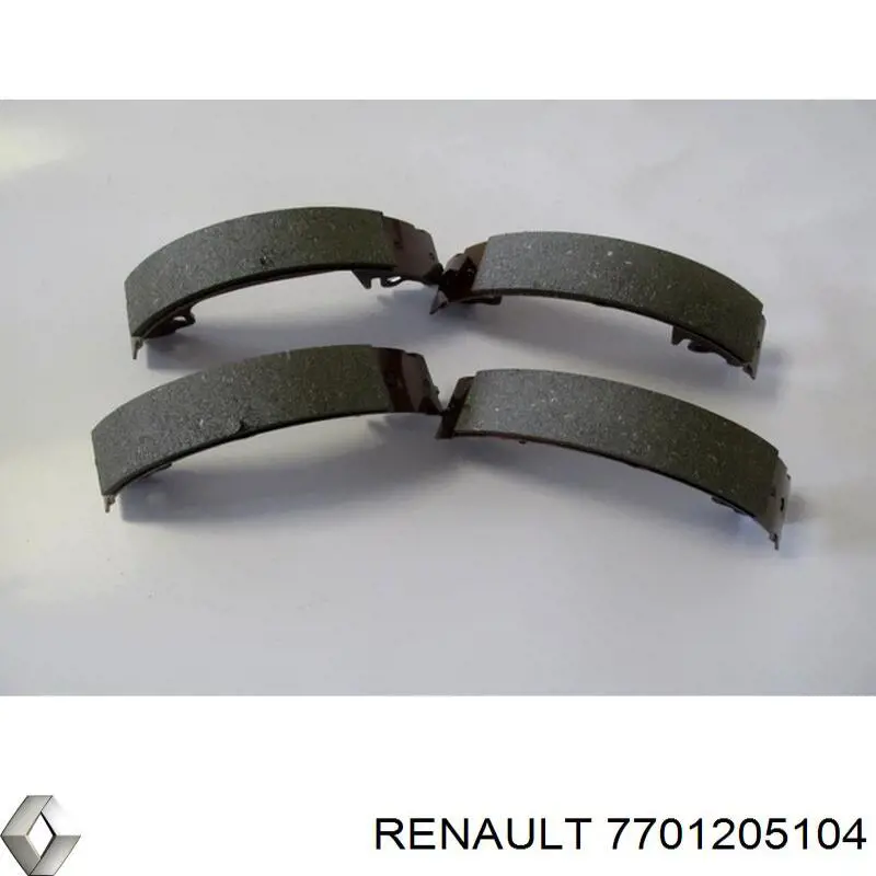 Купить 7701205104 Renault (RVI) Задние барабанные тормозные колодки