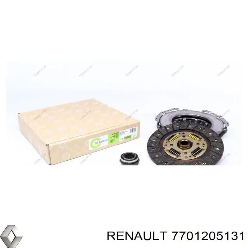 7701205131 Renault (RVI) kit de embraiagem (3 peças)