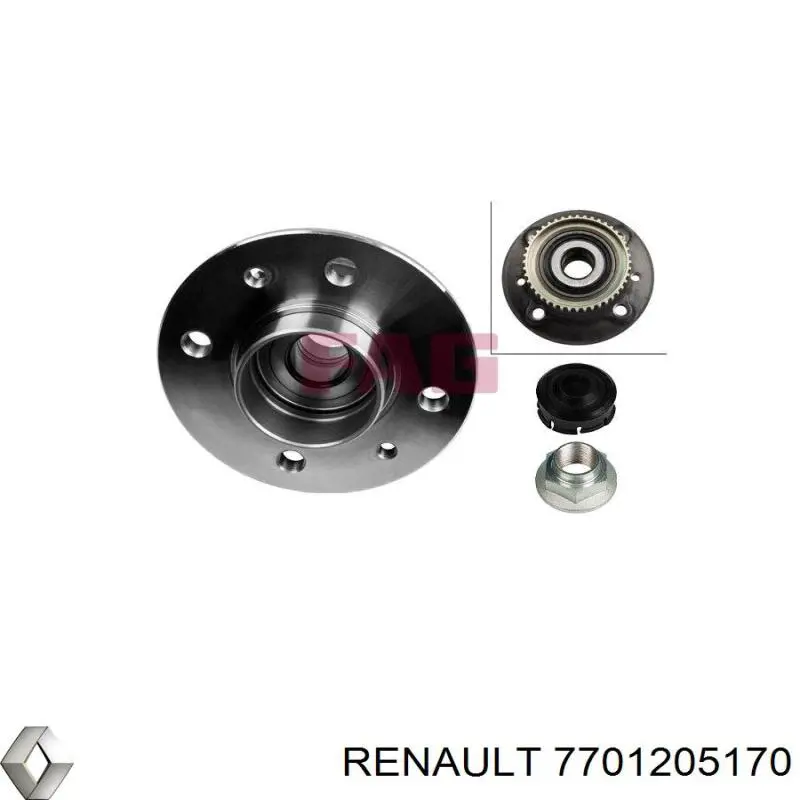 Купить 7701205170 Renault (RVI) Задняя шпиндель