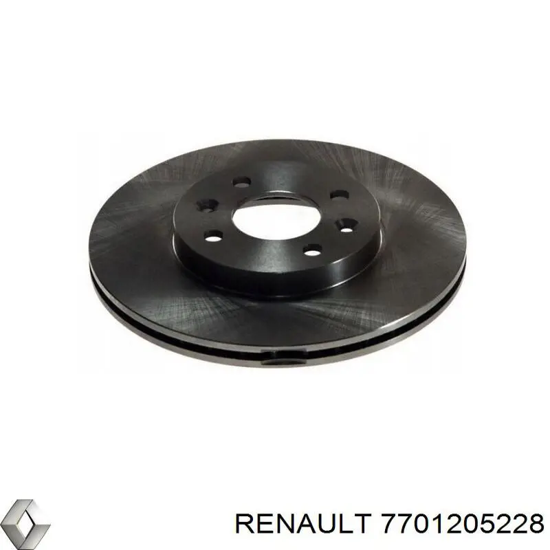 Передние тормозные диски 7701205228 Renault (RVI)