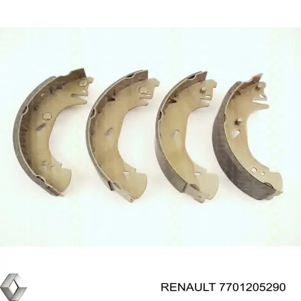 Задние барабанные колодки 7701205290 Renault (RVI)