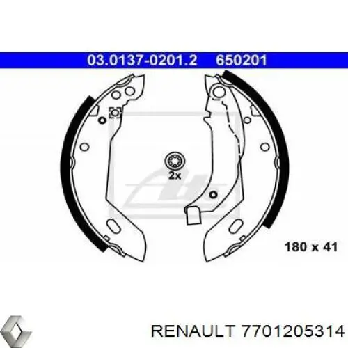 Колодки тормозные задние барабанные, в сборе с цилиндрами, комплект Renault (RVI) 8671003659