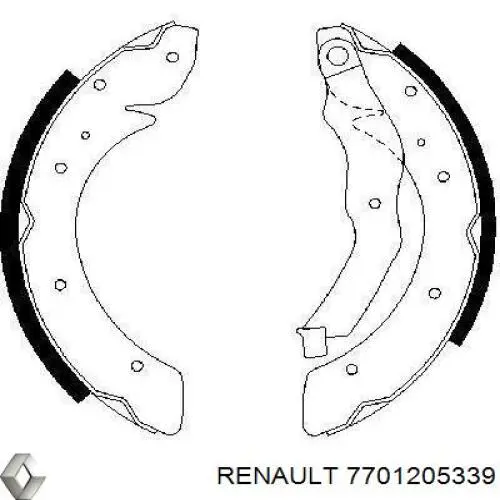 7701205339 Renault (RVI) задние барабанные колодки