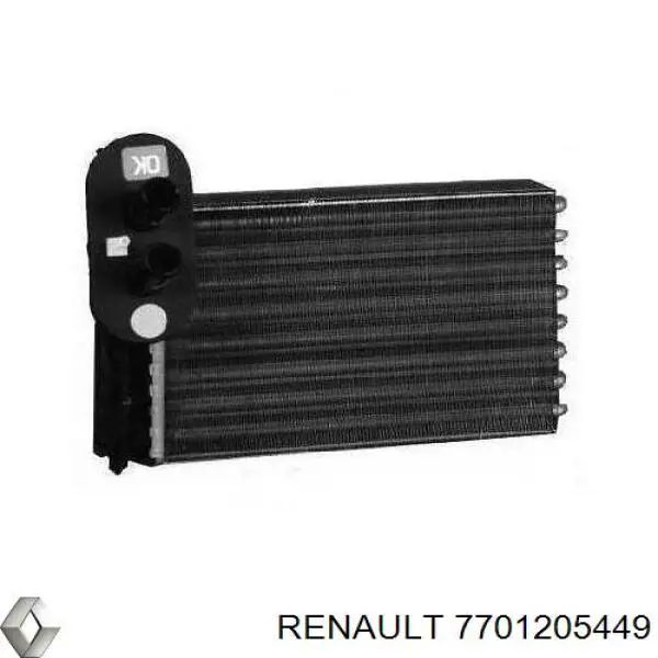 7701205449 Renault (RVI) Радиатор отопителя салона