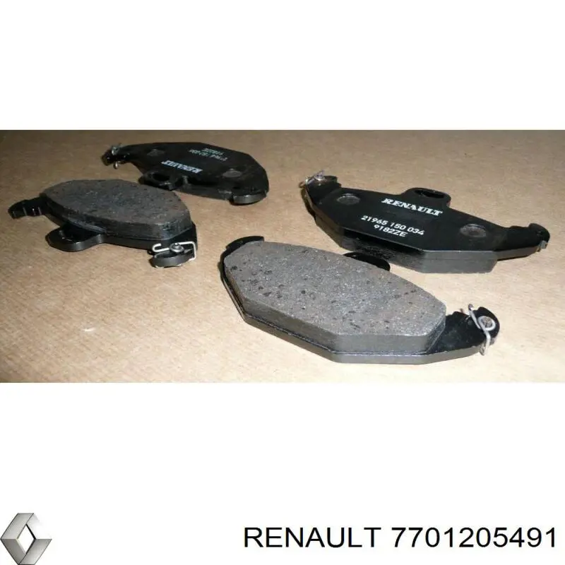 7701205491 Renault (RVI) колодки тормозные задние дисковые