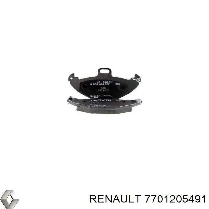 Купить 7701205491 Renault (RVI) Колодки тормозные задние, дисковые