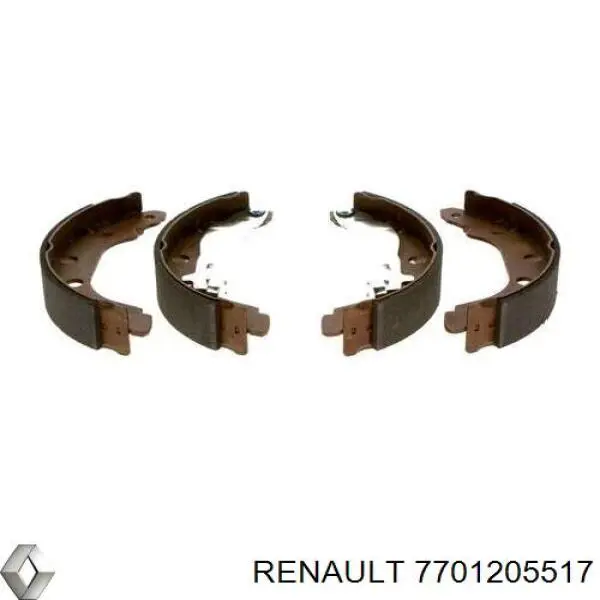 7701205517 Renault (RVI) колодки тормозные задние барабанные