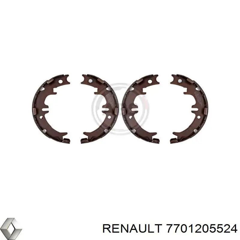 Установочный комплект задних барабанных колодок Renault (RVI) 7701205524 цена, от 7.46 USD