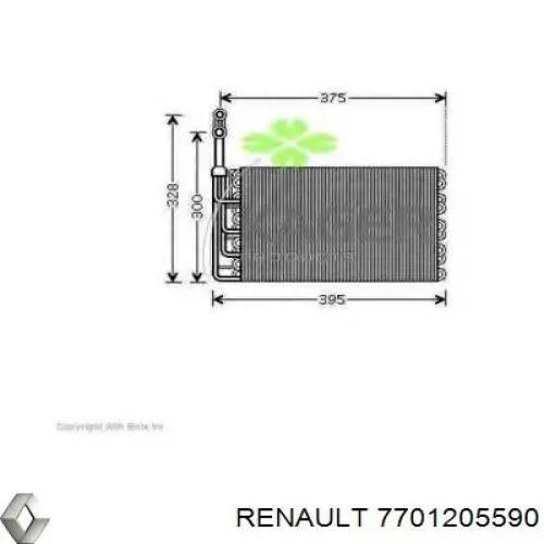 Vaporizador de aparelho de ar condicionado para Renault Master (JD, ND)