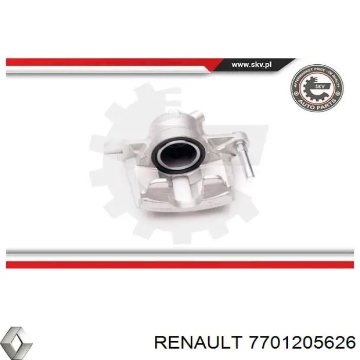 Суппорт тормозной передний правый 7701205626 Renault (RVI)