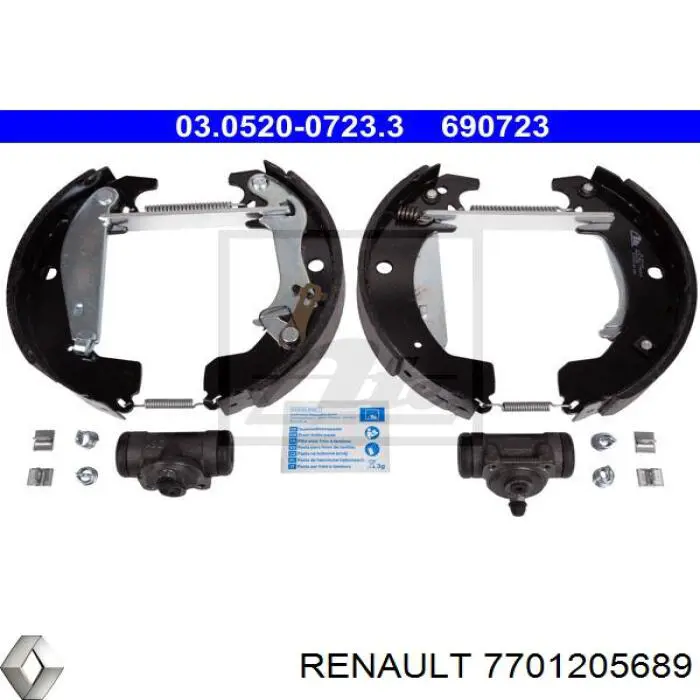 Тормоза рабочие задние ножные и тормозные барабаны Renault (RVI) 7701205689 цена, от 31.35 USD