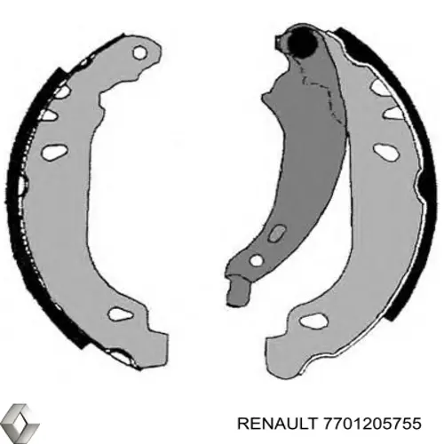 Колодки тормозные задние барабанные, в сборе с цилиндрами, комплект Renault (RVI) 7701205755 цена, от 46.05 USD