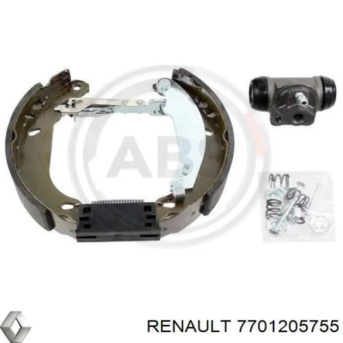 Колодки тормозные задние барабанные, в сборе с цилиндрами, комплект Renault (RVI) 7701205755 цена, от 46.05 USD