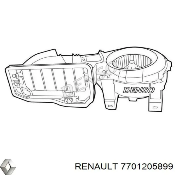 Conjunto Carcasa De Ventilador De La Estufa (Calentador Interno) 7701205899 Renault (RVI)