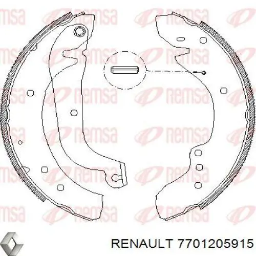 Тормоза рабочие задние ножные и тормозные барабаны Renault (RVI) 7701205915