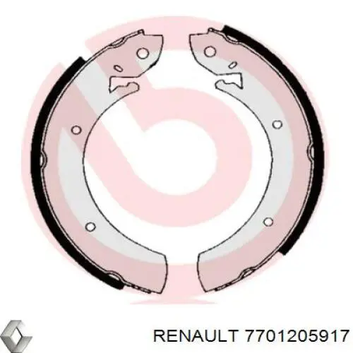 7701205917 Renault (RVI) колодки тормозные задние барабанные