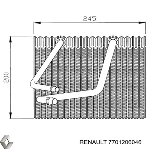 7701206046 Renault (RVI) Радиатор отопителя салона