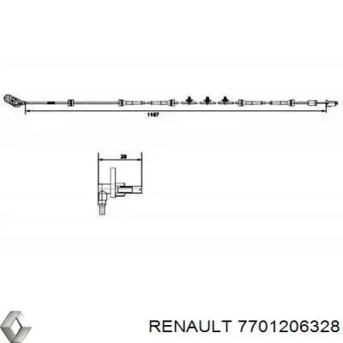 Задний дисковый тормоз Renault (RVI) 7701206328