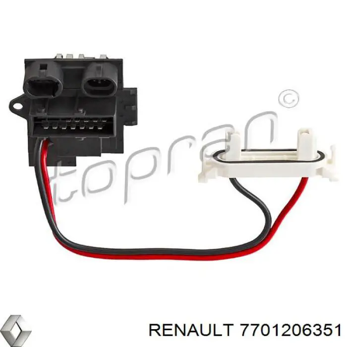 7701206351 Renault (RVI) резистор (сопротивление вентилятора печки (отопителя салона))