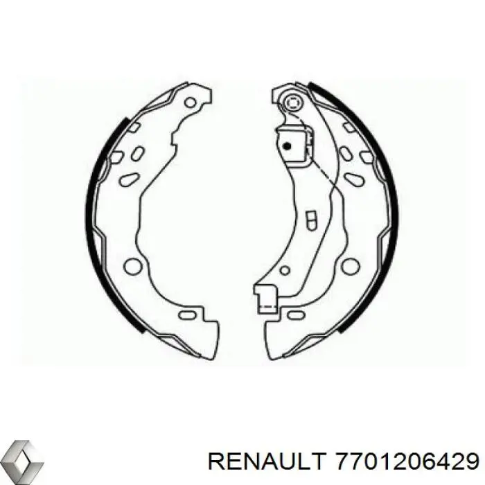 7701206429 Renault (RVI) задние барабанные колодки