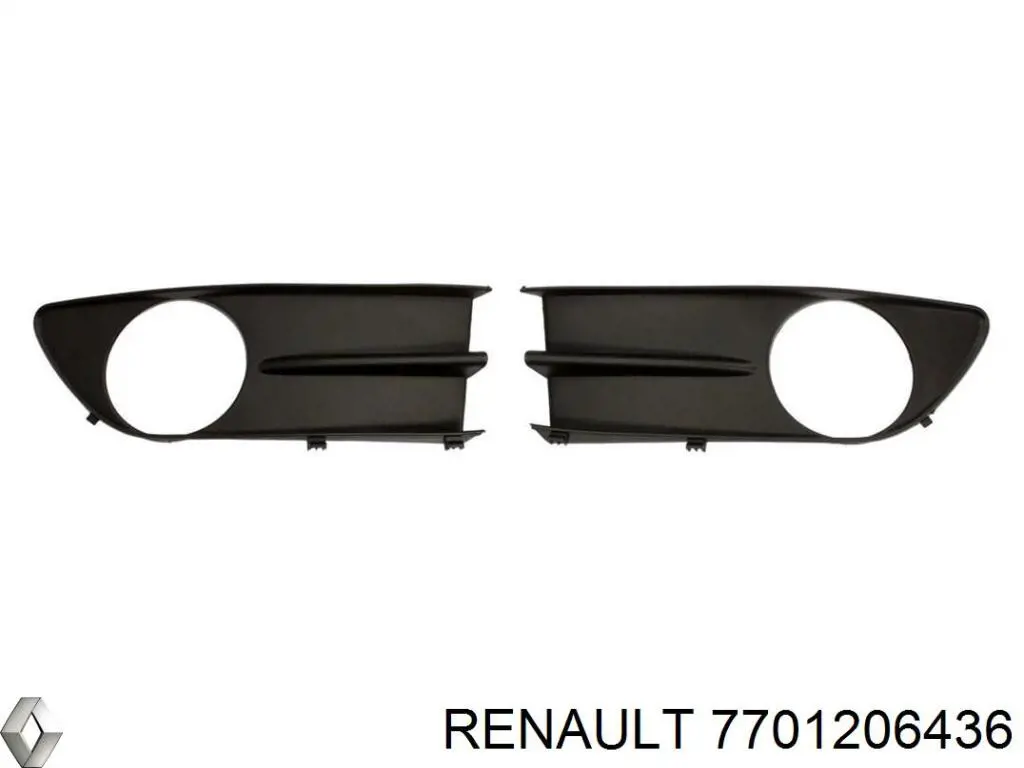 Rejilla de antinieblas, parachoques delantero 7701206436 Renault (RVI)