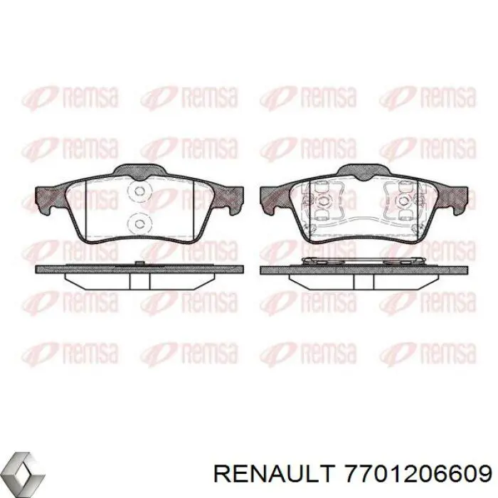 Купить 7701206609 Renault (RVI) Колодки тормозные задние, дисковые