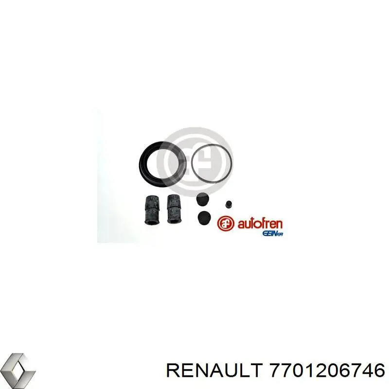 Juego de reparación, pinza de freno delantero 7701206746 Renault (RVI)