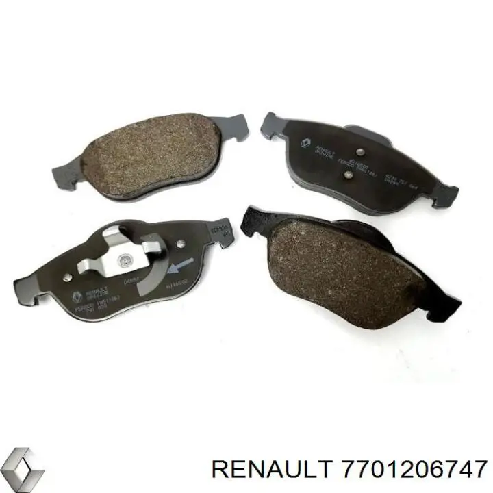 Pastillas delanteras 7701206747 Renault (RVI)